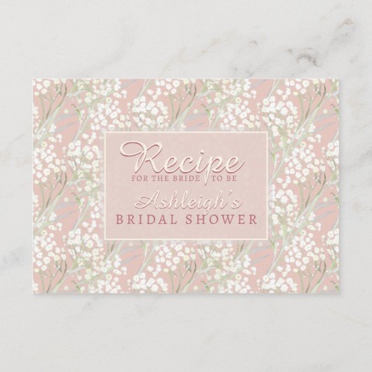 Parels & Prosecco Blush Vrijgezellenfeest Recept Informatiekaartje (Achterkant)