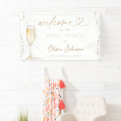 Parels & Prosecco Bridal Welkomstbord Banner (Insitu)