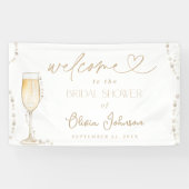 Parels & Prosecco Bridal Welkomstbord Banner (Horizontaal)