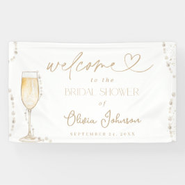 Parels & Prosecco Bridal Welkomstbord Banner