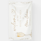 Parels & Prosecco Bridal Welkomstbord Banner (Verticaal)