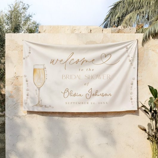 Parels & Prosecco Bridal Welkomstbord Banner
