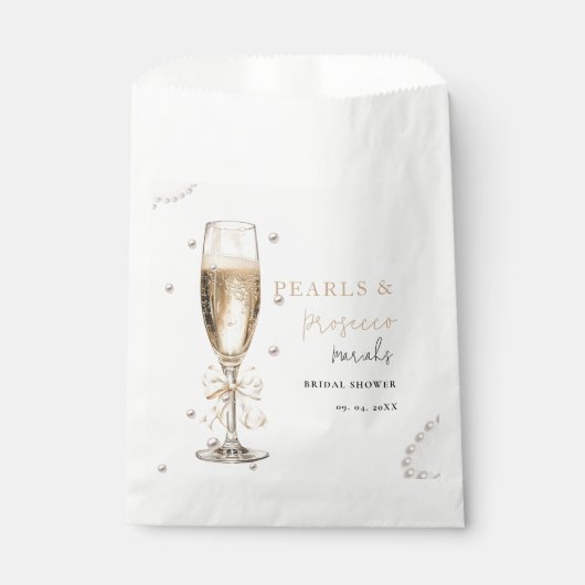 Parels & Prosecco Bruidsfeest Bedankzakje (Voorkant)