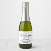 Parels & Prosecco Bruidsfeest Dank Je Sparkling Wijnetiket (Voorkant)