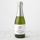 Parels & Prosecco Bruidsfeest Dank Je Sparkling Wijnetiket (Voorkant)