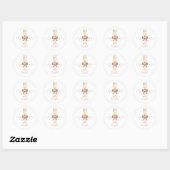 Parels & Prosecco Bruidsfeest Ronde Sticker (Vel)