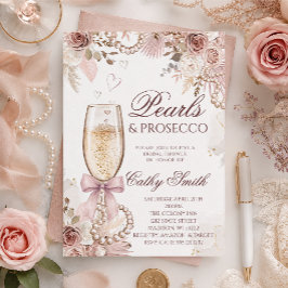 Parels & Prosecco Bruidsfeest Uitnodiging