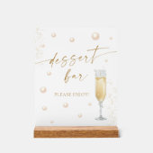 Parels Prosecco Bruidsmeisje Dessertbar Acryl Bord (Voorkant)