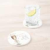 Parels & Prosecco Bruidsmeisjeduif Zandsteen Onderzetter (Zijkant)