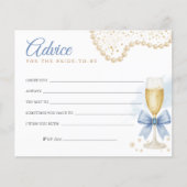 Parels & Prosecco Bruidsuitnodiging Advieskaart (Voorkant)