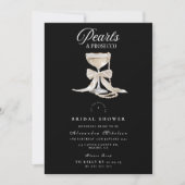 Parels & Prosecco Bruidsuitnodiging Kaart (Voorkant)