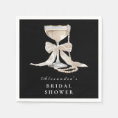 Parels & Prosecco Bruidsuitnodiging Servet (Voorkant)