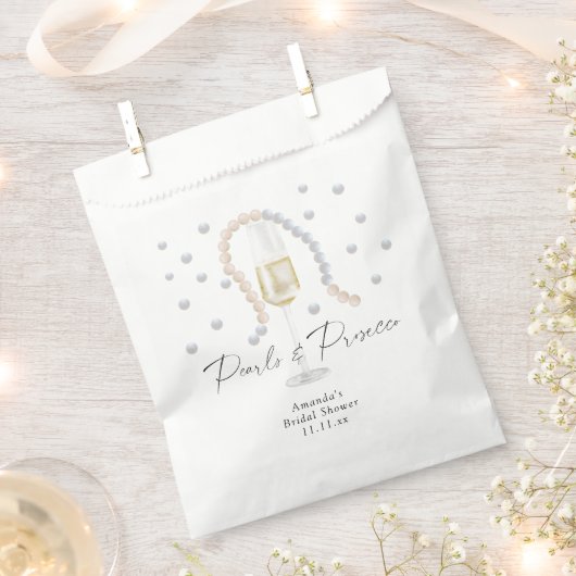 Parels & Prosecco - bruiloftsuitnodiging Bedankzakje (Geknipt)