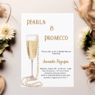 Parels Prosecco bubbelig Vrijgezellenfeest Kaart