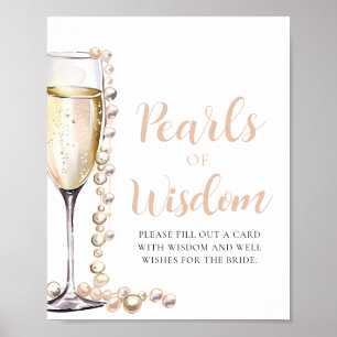 Parels & Prosecco Champagne Parels van Wijsheid Te Poster