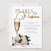 Parels Prosecco Champagne Vrijgezellenfeest Kaart (Voorkant)