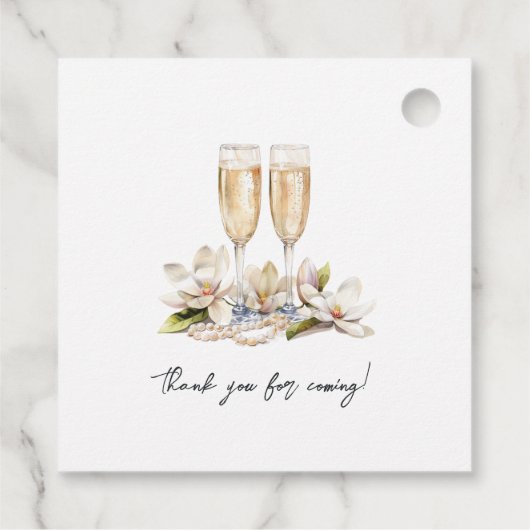 Parels & Prosecco -  Chic Vrijgezellenfeest Bedankjes Labels (Achterkant)