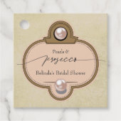 Parels & Prosecco -  Chic Vrijgezellenfeest Bedankjes Labels (Voorkant)