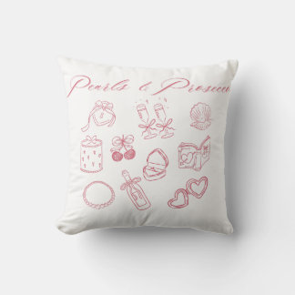 Parels & Prosecco Design | Meisjesachtige Roze Vri Kussen