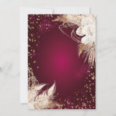 Parels Prosecco Diamanten Boho Bloemen Quinceañera Kaart (Achterkant)