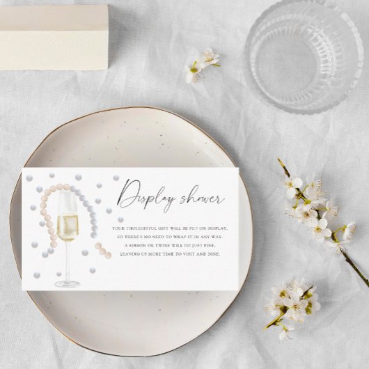 Parels & Prosecco - Display douche Informatiekaartje