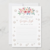 Parels & Prosecco Douche Uitnodiging (Voorkant)