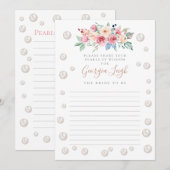 Parels & Prosecco Douche Uitnodiging (Voorkant / Achterkant)