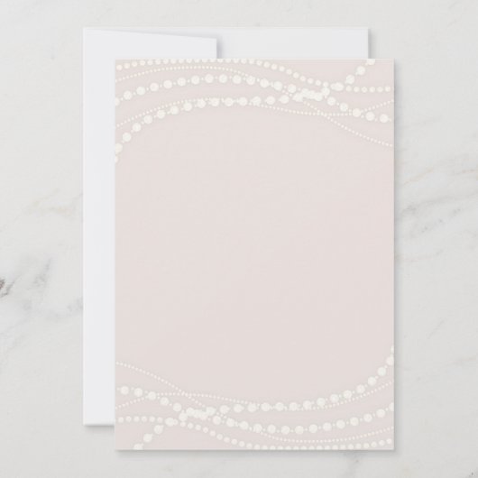 Parels Prosecco Dusty Pink Brunch Vrijgezellenfees Kaart (Achterkant)