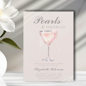 Parels Prosecco Dusty Pink Brunch Vrijgezellenfees Kaart