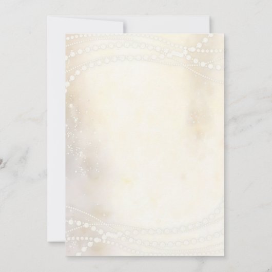 Parels Prosecco Ecru Elegant Brunch Vrijgezellenfe Kaart (Achterkant)