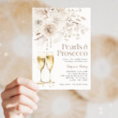 Parels Prosecco Elegant Bridal Kaart