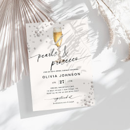 Parels & Prosecco Elegant Vrijgezellenfeest Kaart