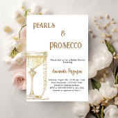 Parels Prosecco elegant Vrijgezellenfeest Kaart