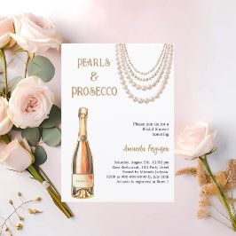 Parels Prosecco elegant Vrijgezellenfeest Kaart