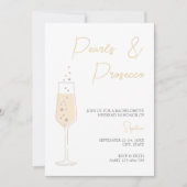 Parels & Prosecco Elegant vrijgezellenweekend Kaart (Voorkant)