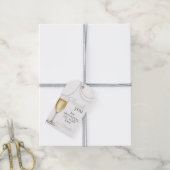 Parels Prosecco elegante Bruidsmeisje Shower bedan Cadeaulabel (Met Touw)