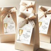 Parels Prosecco elegante Bruidsmeisje Shower bedan Cadeaulabel