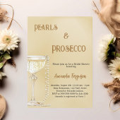 Parels Prosecco goud elegant Vrijgezellenfeest Kaart