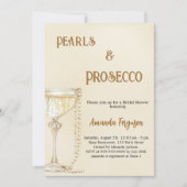 Parels Prosecco gouden Vrijgezellenfeest Kaart (Voorkant)