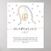 Parels & Prosecco - herinneringen met de bruid Poster (Voorkant)