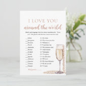Parels & Prosecco I Love You Around the World Game Kaart (Staand voorkant)