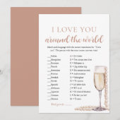 Parels & Prosecco I Love You Around the World Game Kaart (Voorkant / Achterkant)