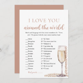 Parels & Prosecco I Love You Around the World Game Kaart