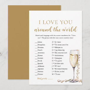 Parels & Prosecco Ik Hou van Jou Rond de Wereld Sp Kaart
