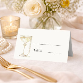 Parels Prosecco Ivoor Bruisende Lunch Bruiloftsont Plaatskaartje