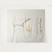 Parels Prosecco Ivoor Goud Vrijgezellenfeest Achte Wandkleed (Voorkant (horizontaal))