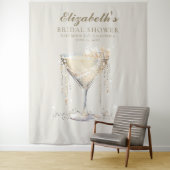 Parels Prosecco Ivoor Goud Vrijgezellenfeest Achte Wandkleed (In situ)