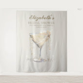 Parels Prosecco Ivoor Goud Vrijgezellenfeest Achte Wandkleed (Voorkant)