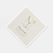 Parels Prosecco Ivoor Gouden Cocktails Vrijgezelle Servet (Hoek)