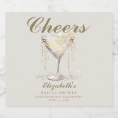 Parels Prosecco Ivoor Gouden Cocktails Vrijgezelle Sparkling Wijnetiket (Enkel label)